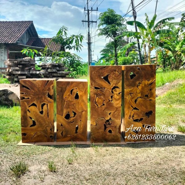 Gambar Tatakan Box Tanaman Bonsai Kayu Jati