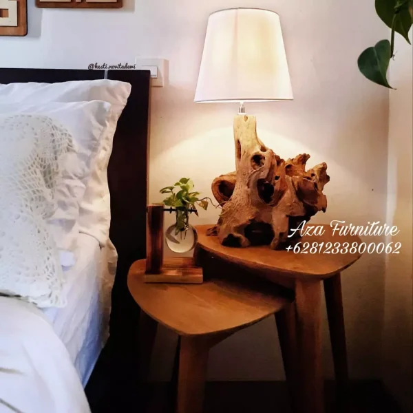 Gambar Produk Lampu Meja Kamar Tidur Motif Natural