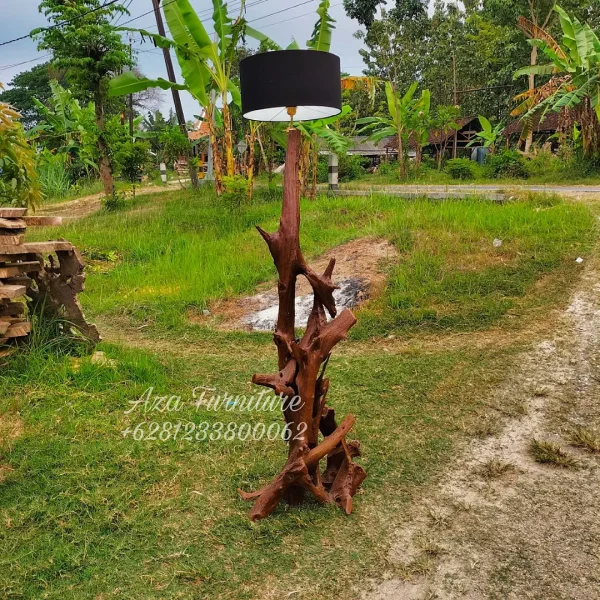 Gambar Produk Lampu Sudut Unik Akar Kayu Jati Terbaru