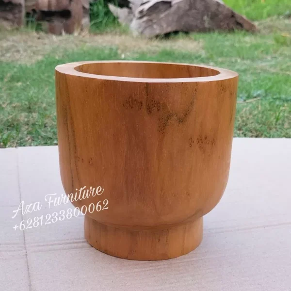 Gambar Pot Mini Natural Kayu Jati